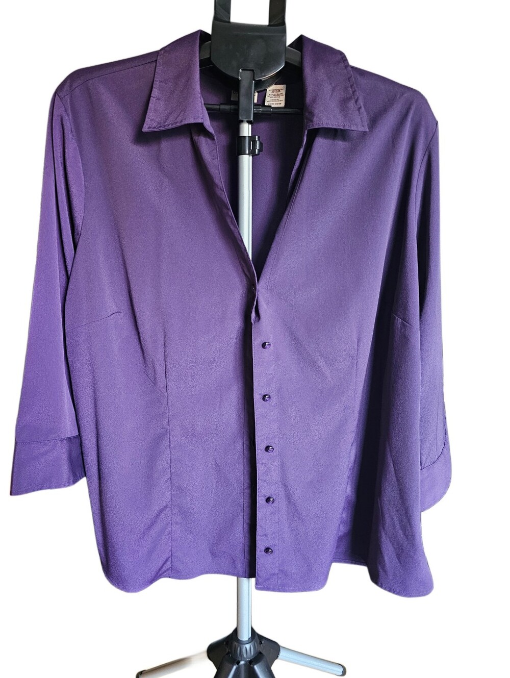 Covington Deep Purple Button-Down Blouse